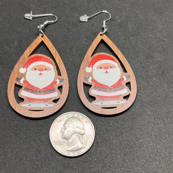 Earrings Christmas Santa - Picture 3 of 3